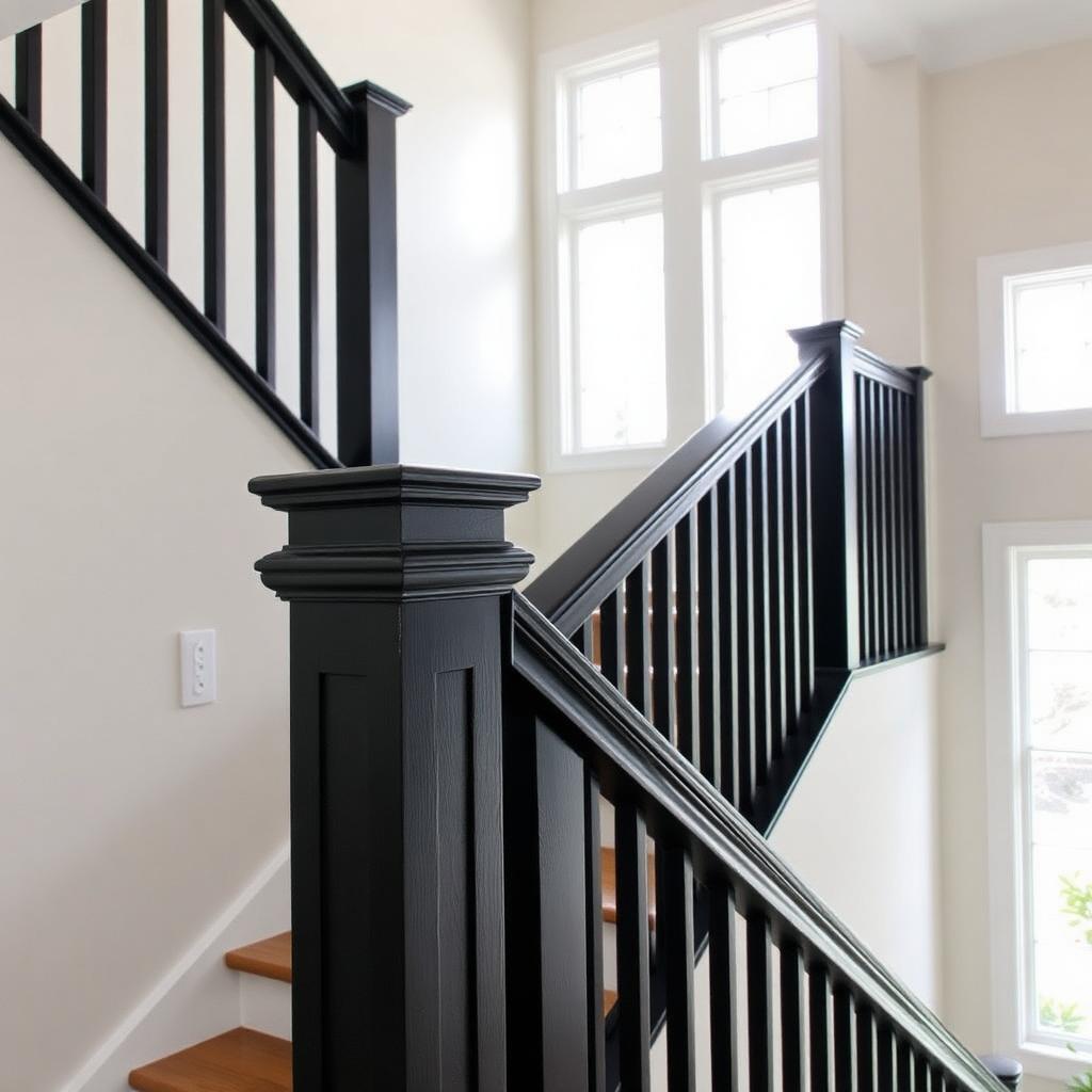 Matte Black Banister — Altadore